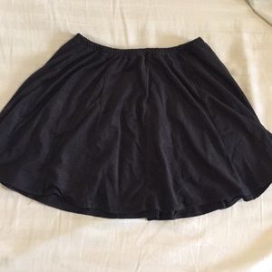 brandy melville black suede skirt